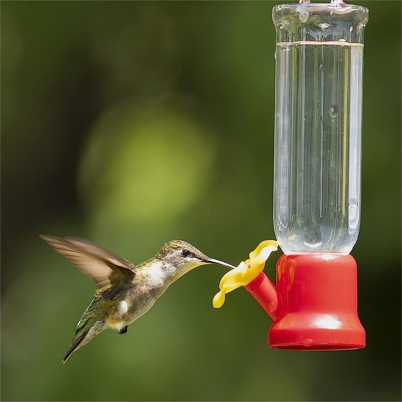 VIMOA Mini Hummingbird Feeder 4 Pack 2.3oz Small Nectar Plastic Red Cute Hummingbird Feeders with Hanging Wires for Outdoor - Image 2